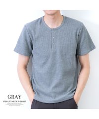  GENELESS/Ｔシャツ 半袖 メンズ tシャツ ヘンリーネック サーマル ワッフル 半袖Ｔシャツ 柔らかい シンプル グレージュ 全4色 28402 25402 無地/504750933