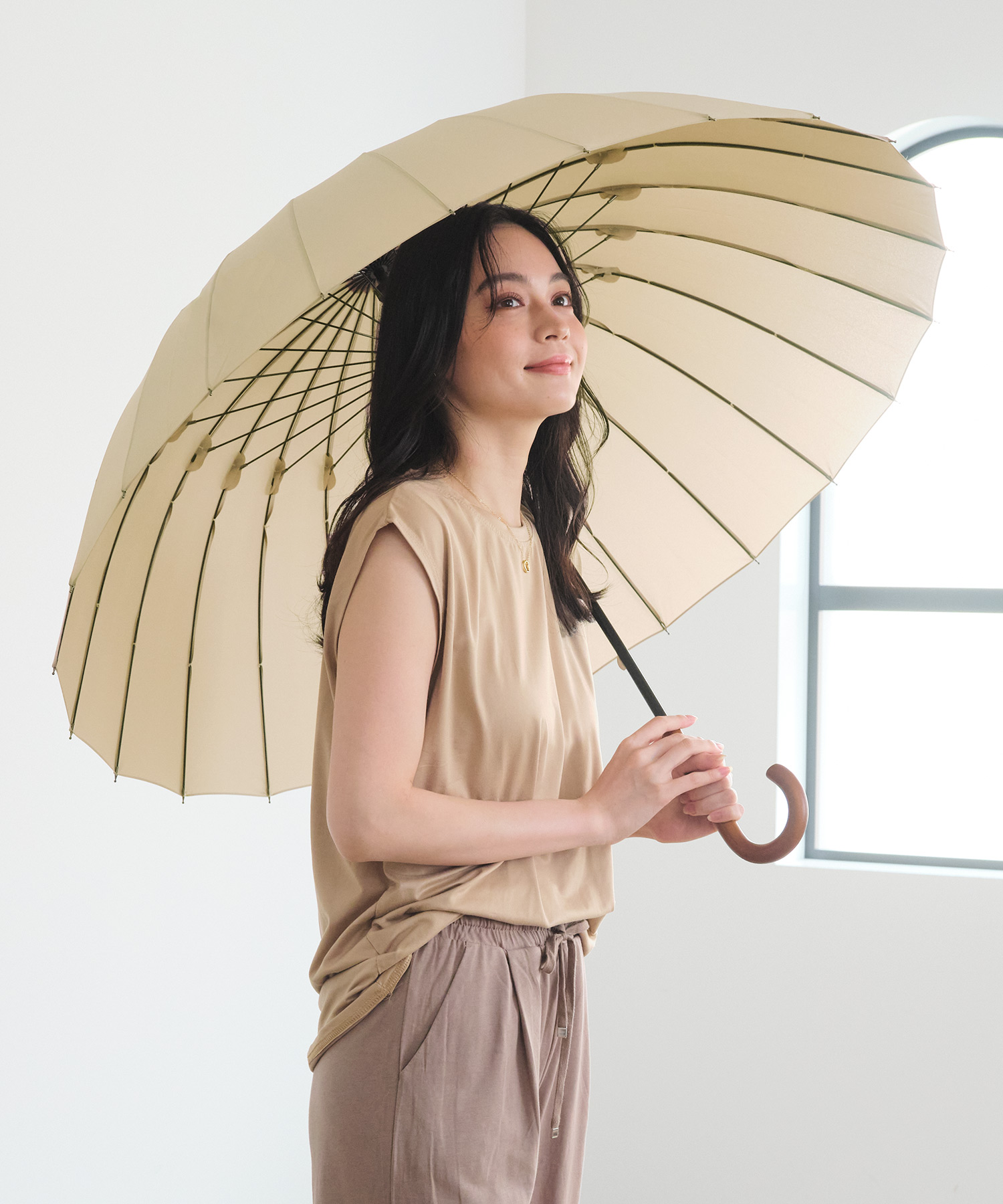 Wpc.公式】雨傘 24本骨アンブレラ 65cm 和傘風 大きい 丈夫 Wpc.公式】雨傘 24本骨アンブレラ 65cm 和傘風 大きい 丈夫