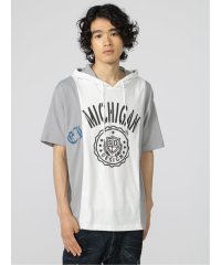 semanticdesign/切替カレッジ 半袖ルーズTパーカー 半袖 メンズ Tシャツ カットソー カジュアル インナー ビジネス ギフト プレゼント/504758906