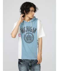 semanticdesign/切替カレッジ 半袖ルーズTパーカー 半袖 メンズ Tシャツ カットソー カジュアル インナー ビジネス ギフト プレゼント/504758906