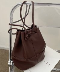 shopnikoniko/巾着バッグ ショルダー 【即納】スクエアバッグ レザー 巾着 シンプル カフェ ナチュラル トレンド 人気 ランキング 韓国/504751334