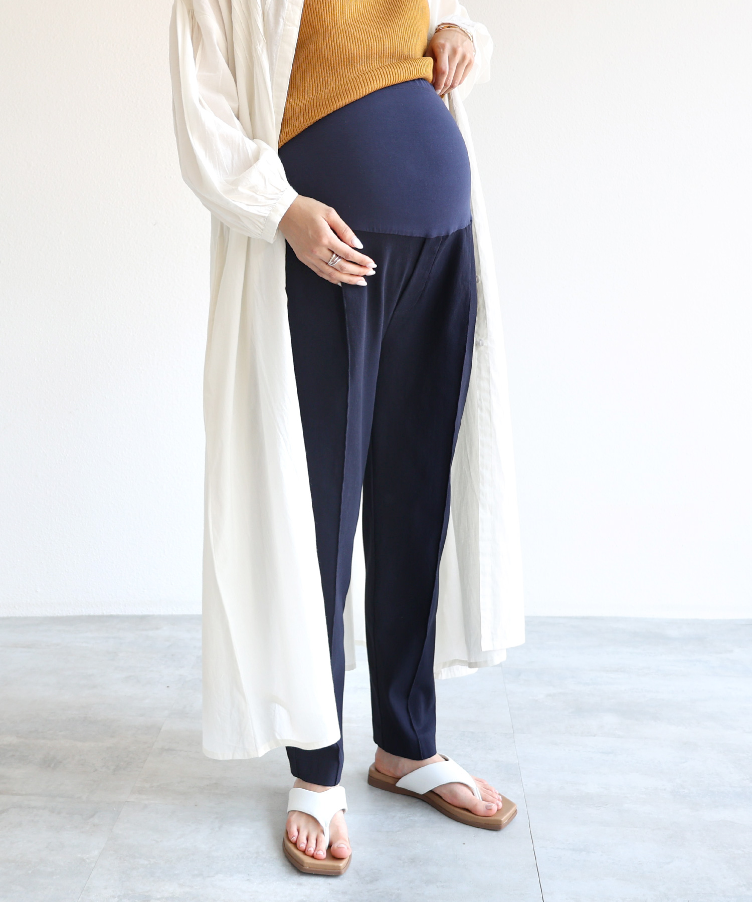 ミントデザインズ　マタニティ　ワンピース　新品 GRANDMA MAMA DAUGHTER toro スタンドカラーワイドワンピース