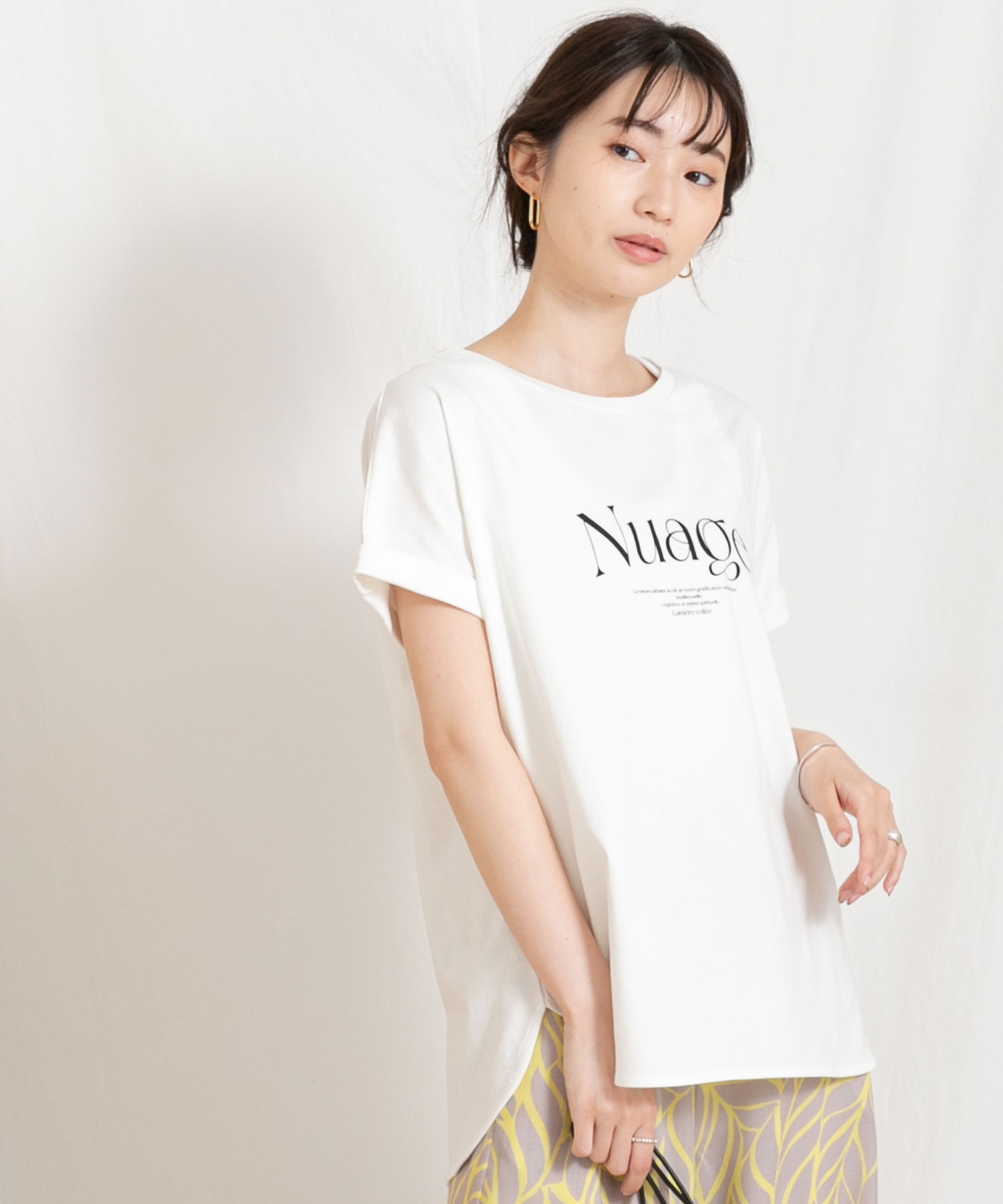 セール】ＮＵＡＧＥ天竺袖ロールロゴＴシャツ(504747551) | グレディブリリアン(Gready Brilliant) - d fashion