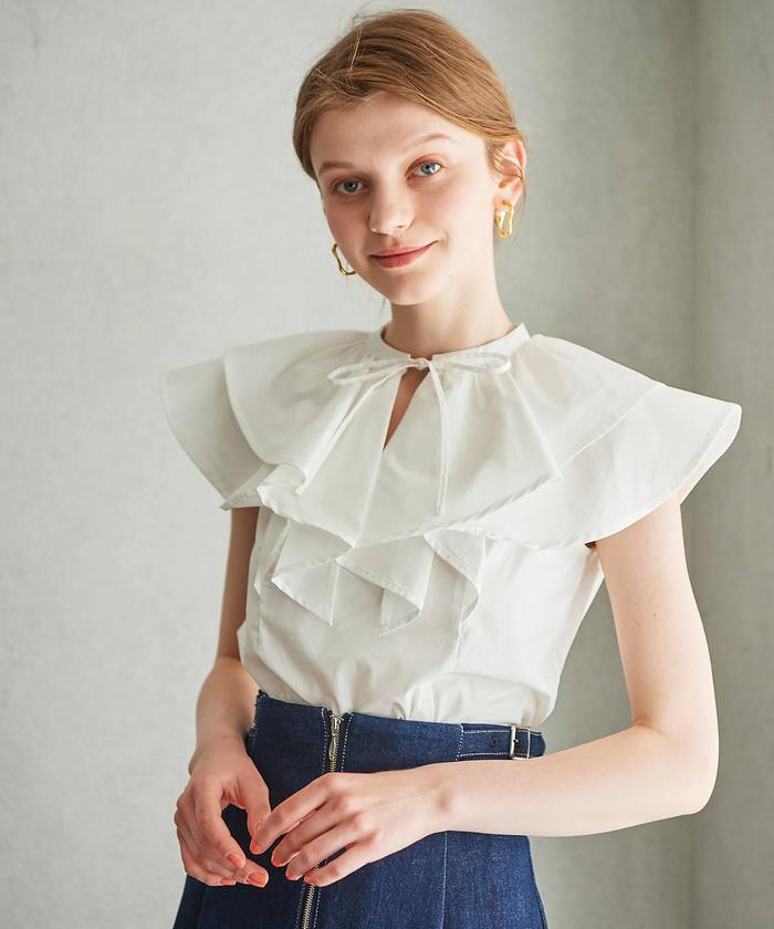 BIGフリルラッフル襟ブラウス(504766494) | AND COUTURE(AND BIGフリルラッフル襟ブラウス(504766494) | AND COUTURE(AND