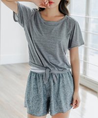 Lace Ladies/レースレディース Lace Ladies 体形カバー Tシャツ＆ショートパンツ付き ボーダータンキニ 水着4点セット/504767670
