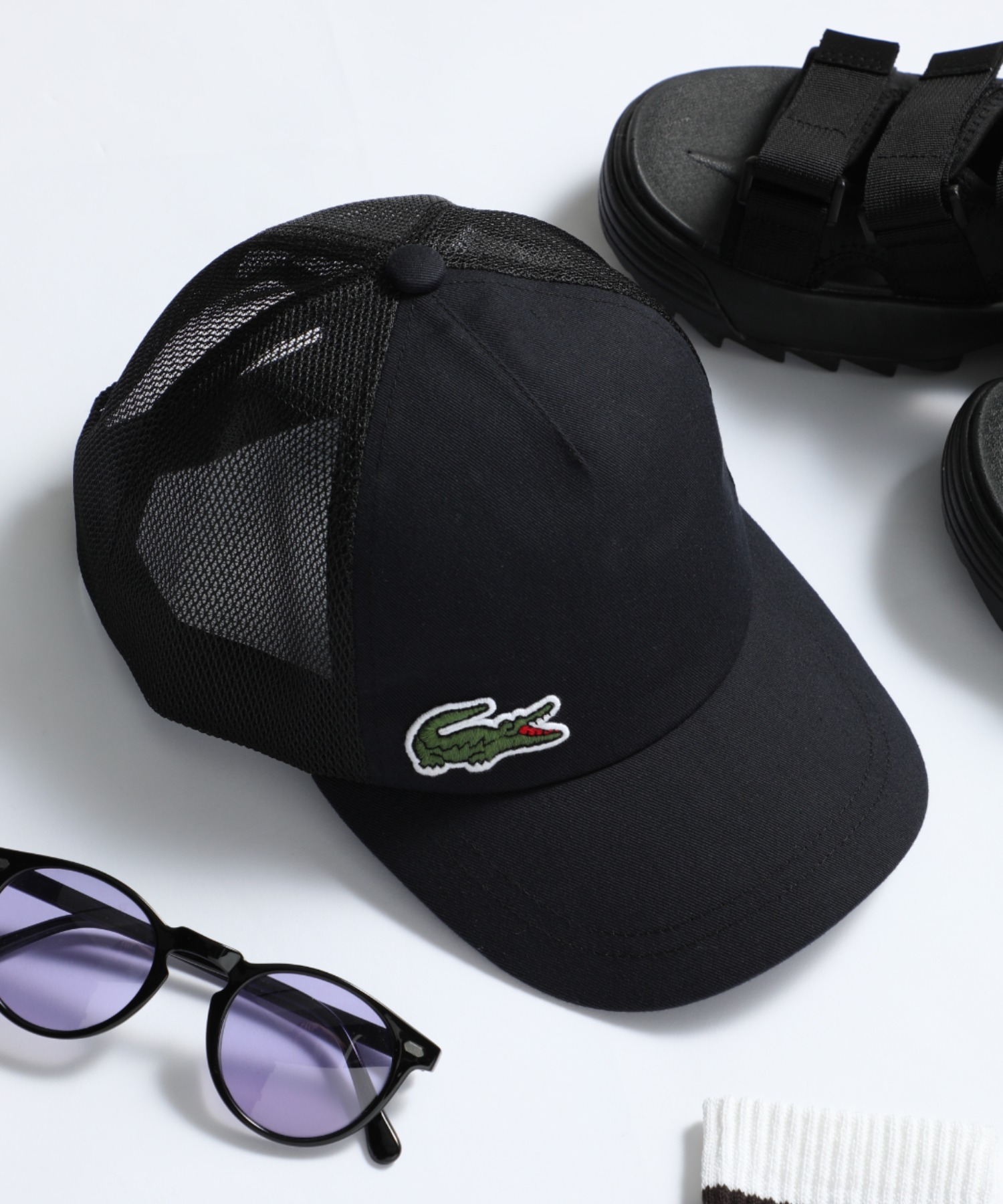 ラコステ LACOSTE 【LACOSTE】ラコステ ロゴ メッシュ キャップ