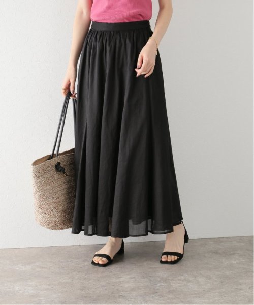 セール 麻ギャザーマキシスカート ラ トータリテ La Totalite D Fashion