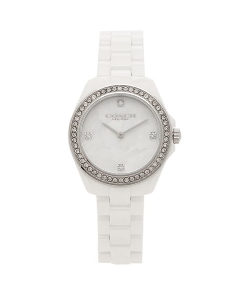 コーチ 時計 レディース プレストン 33mm クォーツ ホワイトパール ホワイト Coach セラミック コーチ Coach D Fashion