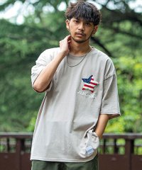 CavariA/キャバリア CavariA CavariA 星条旗サガラ刺繍クルーネック半袖ビッグTシャツ メンズ ブランド おしゃれ 大人 半袖 トップス 星条旗 サガラ刺繍/504769291
