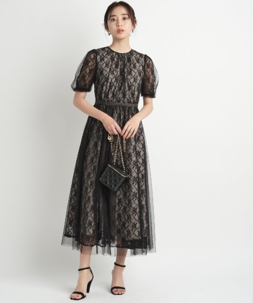 チュールレースワンピース ジャスグリッティー Jusglitty D Fashion