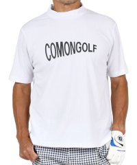 COMONGOLF/【COMONGOLF】ワッフル素材ロゴプリント半袖モックネックゴルフシャツ(CG－HT2031)/504769463
