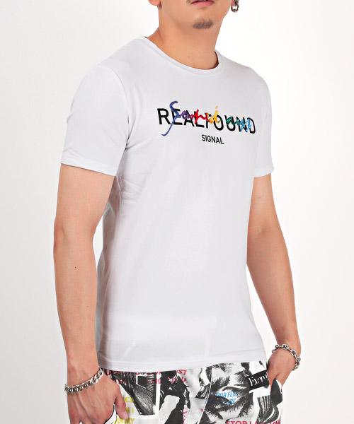 セール15%OFF】グラデーション刺繍ロゴプリントTシャツ/Tシャツ メンズ