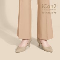 mamian/iCon2 Foundations:ポインテッドトゥ5cmヒールベージュパンプス/504770560