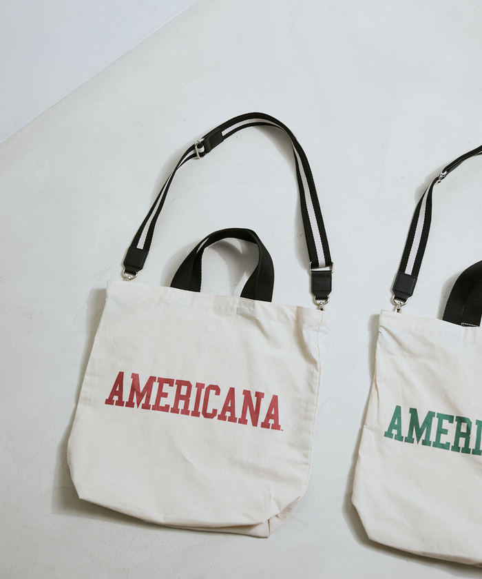 Americana for SALON】2WAYロゴトートバッグ(504771111 Americana for SALON】2WAYロゴトートバッグ(504771111