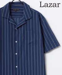 LAZAR/【Lazar】ポリトロ ドレープ トロミ ムジ ストライプ 総柄 オーバーサイズ オープンカラー S/Sシャツ メンズ 半袖/504738601