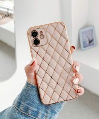 shopnikoniko/ショップニコニコ ShopNikoNiko メッキフレーム キルティング スマホケース ma 【即納】 アイフォン スマホ カバー ケース iPhoneケース /504772602