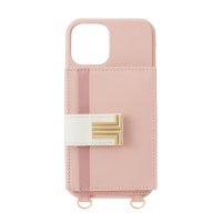 LANVIN en Bleu(Smartphone case)/LANVIN en Bleu － Wrap Case Pocket Monogram with Neck Strap for iPhone 13 [ Smoky/504773386