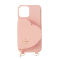 LANVIN en Bleu(Smartphone case)/Wrap Case Pocket Simple Heart with Pearl Type Neck Strap for iPhone 13/504773390