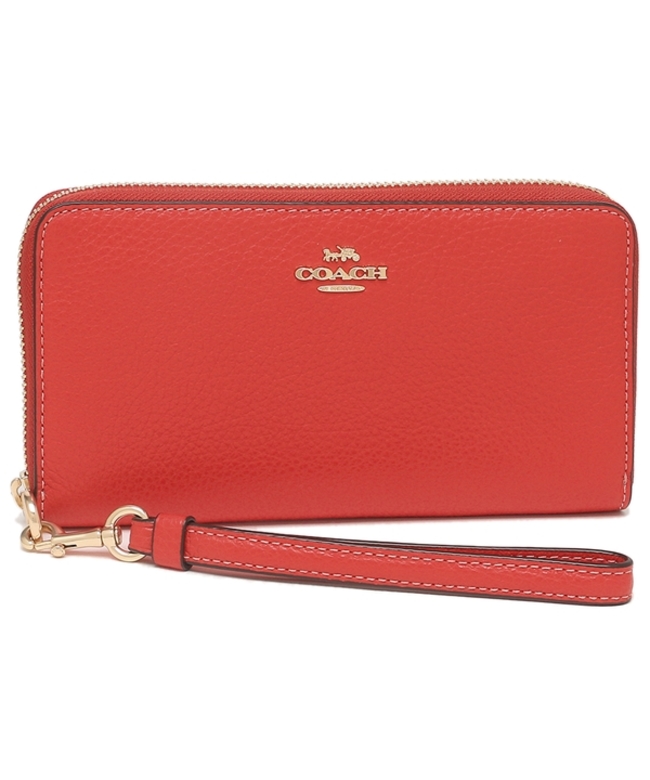 超最新作‼︎新品 寒かっ COACH コーチ 折り財布 トゥルーレッド 赤色