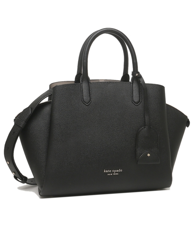 【美品】kate spade NEW YORK レザーハンドバッグ ブラック