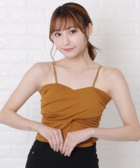 Lace Ladies/レースレディース Lace Ladies クロスデザインカップ付きキャミソール/504775109