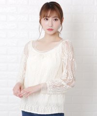 Lace Ladies/小花柄刺繍レースブラウストップス/504775135