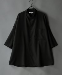 SITRY/【SITRY】wide silhouette Drape Band Collar shirt/ワイドシルエット ドレープ バンドカラーシャツ メンズ /504770939