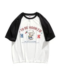 HOOK/フック HOOK HOOK ーoriginalー アメカジイラストプリントラグランスリーブ半袖TEE/504775257