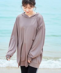 Fashion Letter/ラッシュガードパーカー レディース メンズ 男女兼用 フリーサイズ 薄手 軽量 UVカット UPF50＋ 紫外線対策 指穴付き 速乾 ドライ 接触冷感 ラッシュ/504775446