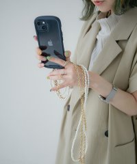 Fashion Letter/ショルダーストラップ付 iphoneケース パール チェーン アクセサリー スマホケース ストラップ iphone アイフォン アイホン スマホ ギャラクシー /504777210