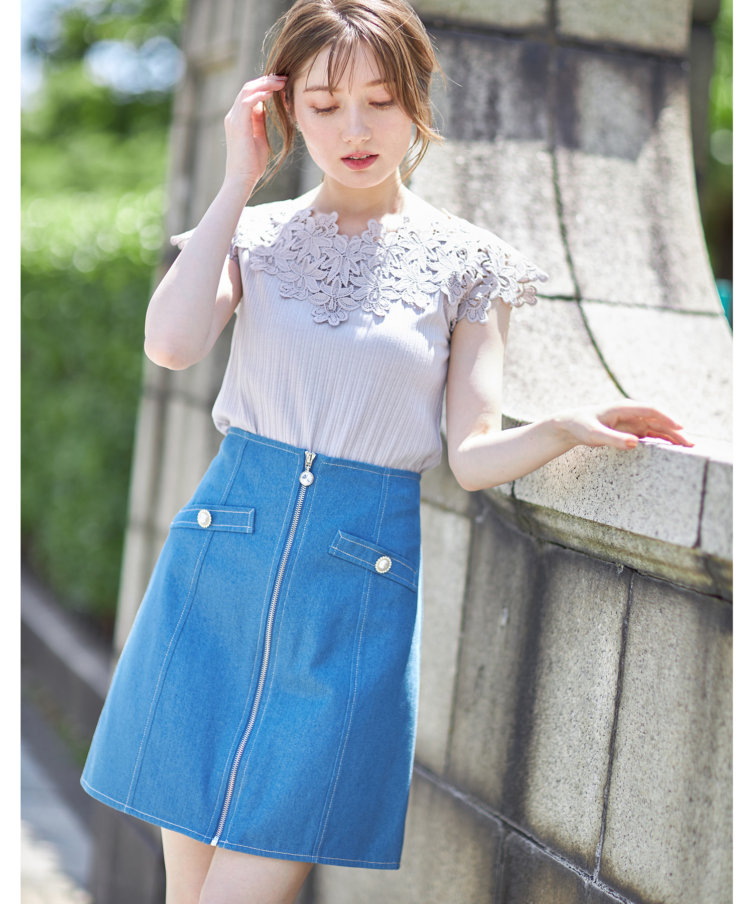 セール】トッコクローゼット tocco closet ビジューファスナー