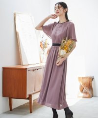 niana/ニアナ niana 配色パイピングデザインプリーツパーティードレス/504778392