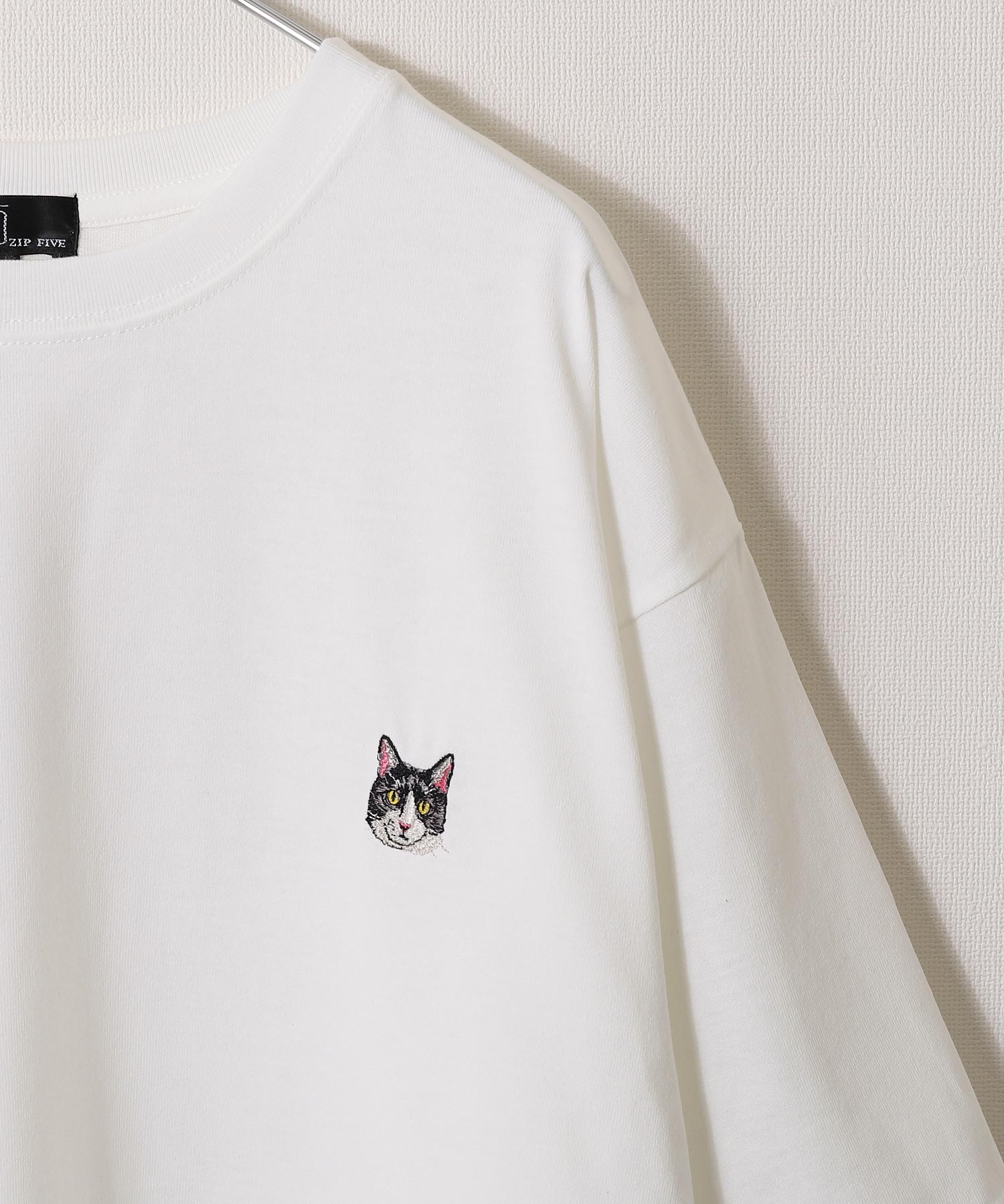 動物ワンポイント刺繍半袖Tシャツ/ネコ/イヌ/クマ(504779186) | ジップ