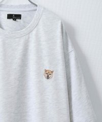 動物ワンポイント刺繍半袖Tシャツ/ネコ/イヌ/クマ