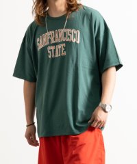 Nylaus/ネックレス付き カレッジロゴプリント 半袖ルーズTシャツ/503174856