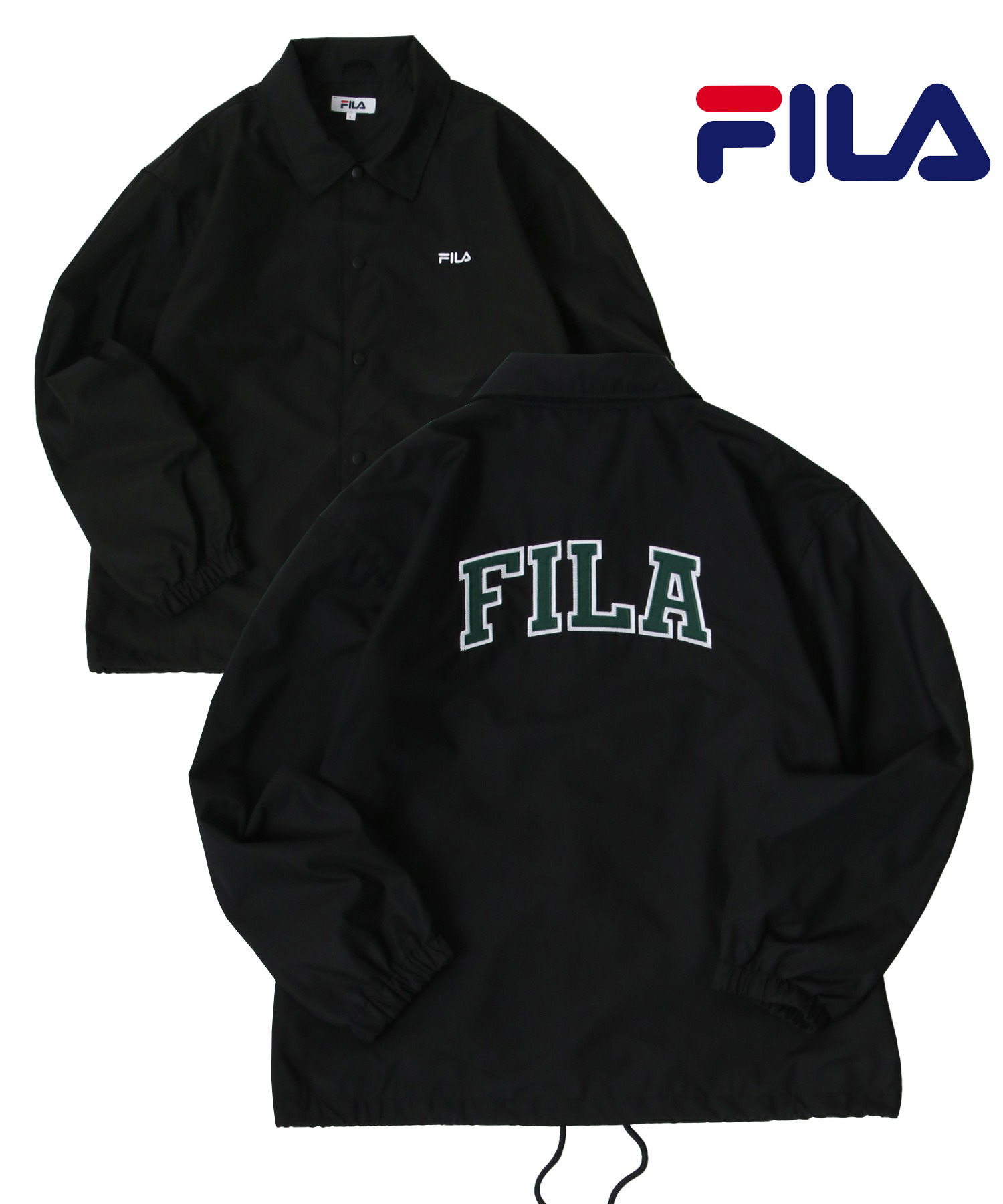 FILA heritage＋SHETA　撥水総柄トロピカルコーチジャケット 珍品！FILA(ITA)× SHETAグラフィック総柄コーチジャケット