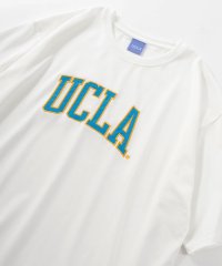 make a ray/【UCLA】【make a ray！】ビッグシルエット カレッジロゴプリントワッペン&サガラ刺繍 半袖カットソー/504772814