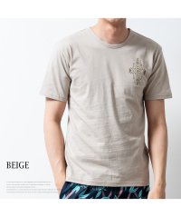  GENELESS/tシャツ メンズ 半袖 夏 綿100 半袖tシャツ Uネック クルーネック オルテガ プリント Tシャツ/504781004