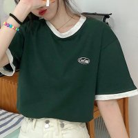 miniministore/バイカラーTシャツ 韓国半袖 カジュアル/504782928