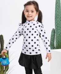TeddyShop/テディショップ Teddyshop キッズ水着 長袖フローラル柄トップス+スカート付きレギンス 上下2点セット/504783154