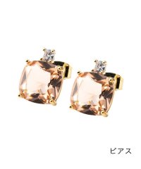 cream dot/クリームドット Cream dot. ビジューを飾ったスクエアクリスタルイヤリング/ピアス/504783362