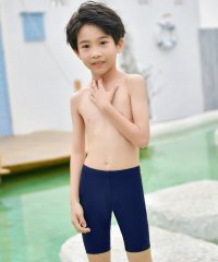 TeddyShop/スクール水着 キッズ 男の子 子供 ハーフパンツ スイムキャップ 2点セット 小学生 サーフパンツ ジュニア 男児用 水遊び/504522819