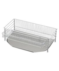 la base/特典付き ラバーゼ la base 水切りかご スリム 縦置タイプ 3点セット 水切りラック ステンレス スリム 有元葉子 DLM－8690/504786003