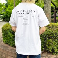 MODISH GAZE/LIFEバックレタリング半袖Tシャツ/504786618