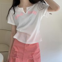 miniministore/サマー ニットtシャツ レディース 韓国/504786786