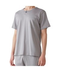 EPOCA UOMO/ エポカ ウォモ EPOCA UOMO Tシャツ 半袖 カットソー メンズ ヘンリーネック コットン シルク グレー ネイビー 0383－36/504785985