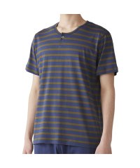 EPOCA UOMO/ エポカ ウォモ EPOCA UOMO Tシャツ 半袖 カットソー メンズ ヘンリーネック ボーダー コットン シルク ベージュ オリーブ 0384－36/504785987