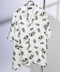 LUXSTYLE/花柄BIGオープンカラー半袖シャツ/半袖シャツ メンズ オープンカラー ビッグシルエット 花柄/504786730