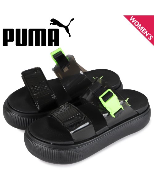 Puma プーマ スウェード マユ ポップ ウィメンズ サンダル スライドサンダル レディース 厚底 Suede Mayu Sandal Pop Wns ブラッ プーマ Puma D Fashion