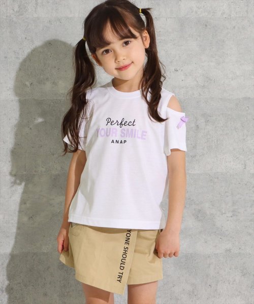 クロップド肩開きトップス アナップキッズ Anap Kids D Fashion